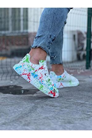 Yeşil Boyalı Erkek Casual Ayakkabı WG501