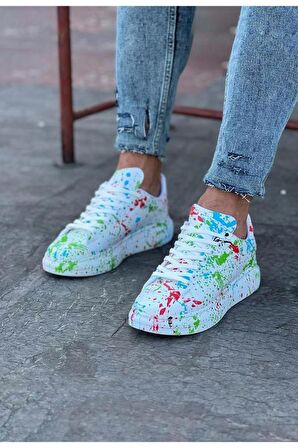 Yeşil Boyalı Erkek Casual Ayakkabı WG501