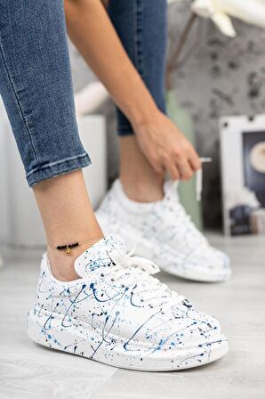 CH254 CBT Pittura Kadın Ayakkabı 416 MAVI PÜSKÜRTME