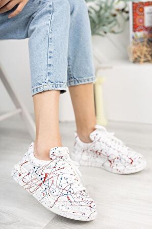 CH254 CBT Pittura Kadın Ayakkabı 462 MAVI / KIRMIZI SPLUSH