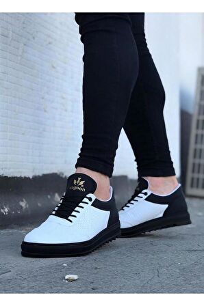 Wagoon WG022 Beyaz Kömür Erkek Casual Ayakkabı