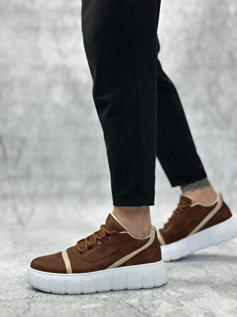 Taba Yüksek Taban Erkek Günlük Ayakkabı