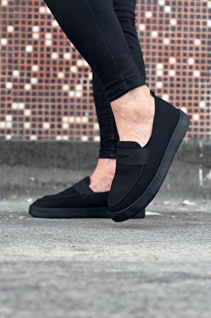  WG061 Kömür Triko Babet Erkek Casual Ayakkabı