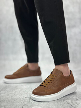 BA0423  Kalın Tırtık Yüksek Taban Taba Bağcıklı Spor Erkek Ayakkabı