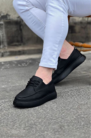  WG508 Kömür Cilt Ortopedik Taban Erkek Casual Ayakkabı