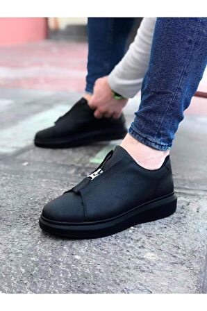 Wagoon WG010 Kömür Cilt Erkek Casual Ayakkabı