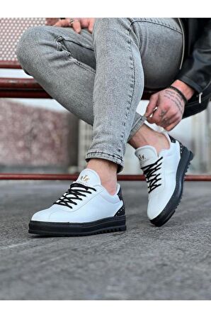 Wagoon WG021 Beyaz Kömür Erkek Casual Ayakkabı