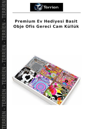 Premium Ev Hediyesi Basit Obje Ofis Gereci Cam Küllük