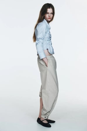 ALLBUCKS ZARA Kareli Naylon Şalvar Pantolon ABZRA00176
