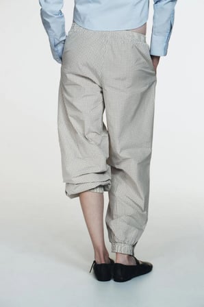 ALLBUCKS ZARA Kareli Naylon Şalvar Pantolon ABZRA00176