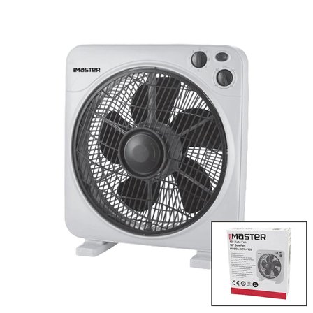 12 İnç  Kutu Fan  Vantilatör  3 Kademe Hız   5 Plastik Kanat  40w   60dk.zaman Ayarlı  Mtr-f620 Bx40