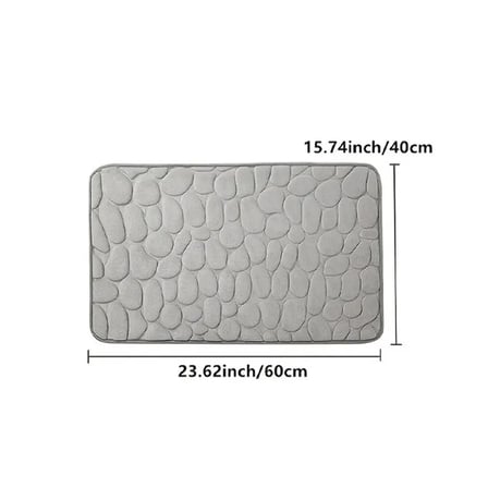 Banyo Paspası Hafızalı Köpük Tabanlı Su Emici Kaydırmaz Zemin Matı Pembe BX-316950