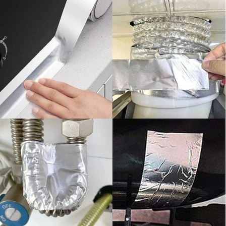 Alüminyum Yalıtım Bandı Su Sızdırmaz Yanmaz Ocak Lavabo Kenar Bandı 3 cm x 5 m BX-316782