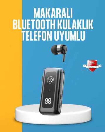 Dijital Ekranlı ve Hızlı Şarjlı Bluetooth 5.2 Makaralı Kulaklık