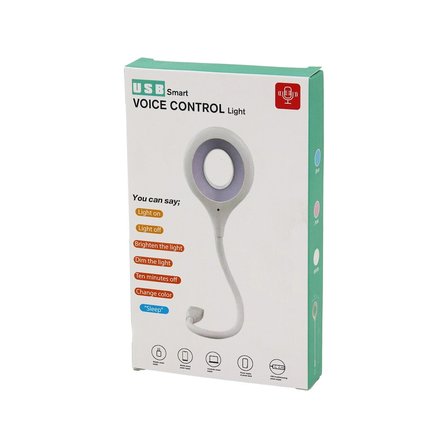 Usb Smart Voıce Control Light Sesli Işık Ayarlı Mini Yuvarlak Usb 16 Ledli Lamba Akrobat Kollu 2w 5v-0.5a Bx40