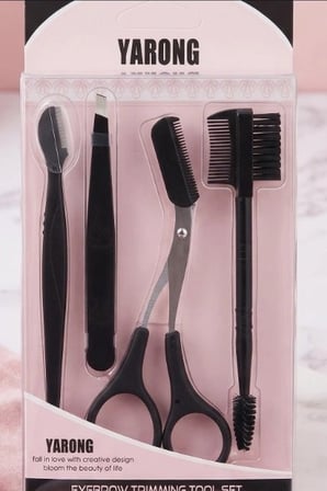 4 Parcali Hassas Kas Bakim Seti Cimbiz Makas Sekillendirme Bicagi Ve Tarak Fircasi BX-313495