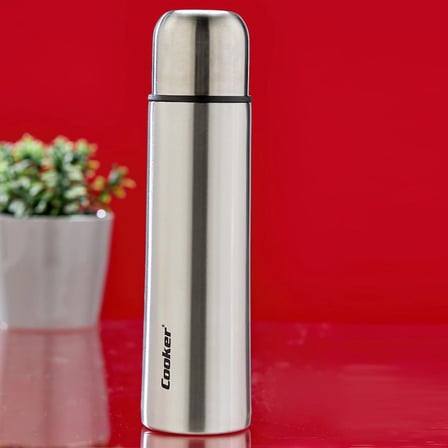 0.5lt Krom Termos Paslanmaz Çelik - Sızdırmaz Kapak = Bardak Bx40