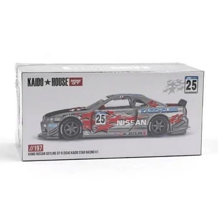 Kaido Star Racing V1 1/64 Nissan Skyline GT-R R34 Diecast Model Araba Tekli BX-313341