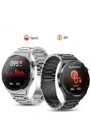 GT3 Max Elegant Smart Watch GT3 Max Elegant Erkek Akıllı Saat Deri-Metal-Silikon 3 Kordonlu