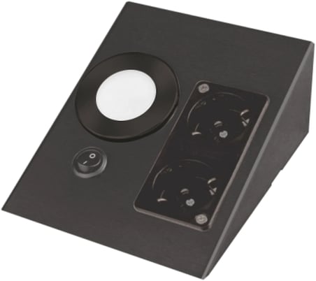 1 Adet CATA CT 5110 Siyah Kasa 5W Çift Prizli Tezgah Aydınlatma Gün Işığı 3200K