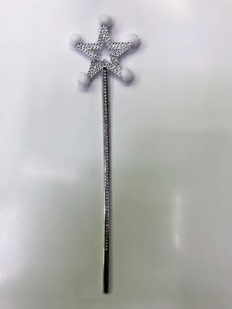 Yıldız Peri Asası Sihirli Değnek Beyaz Ponponlu Bx40