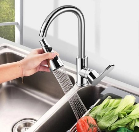 3 Fonksiyonlu Metalik Musluk Başlığı Bx40