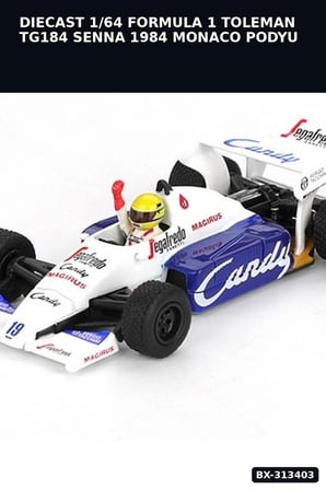 Diecast 1/64 Formula 1 Toleman TG184 Senna 1984 Monaco Podyum Model Araba BX-313403