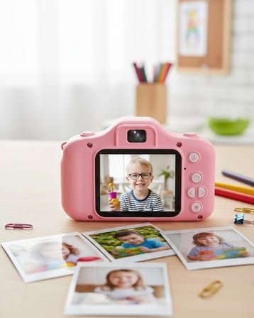 Kompakt Dijital Kamera HD Video ve Fotoğraf Kayıt Özellikli USB Şarjlı Mini Cihaz Yeni Nesil