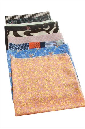 Karışık Desenli Şifon Fular 50 cm