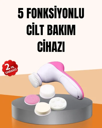 Derin Temizleme ve Masaj İçin 5 Başlıklı Yüz Cilt Bakım Aleti