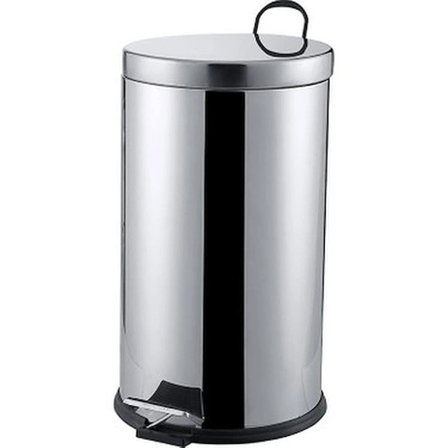 Pedallı 16lt Krom Metal Çöp Kovası Bx40