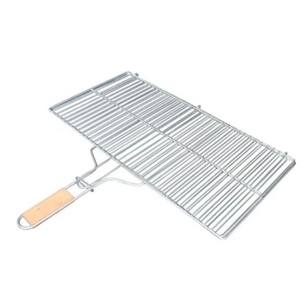 Büyük Boy Mangal Izgarası - 50x30 cm - Ahşap Saplı