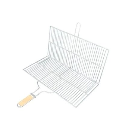 Büyük Boy Mangal Izgarası - 50x30 cm - Ahşap Saplı
