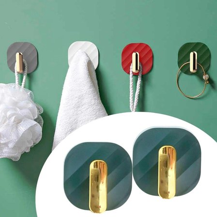 2li Yapışkanlı Retro Askılık Dolap Kapak Kulpu Yeşil Bx40