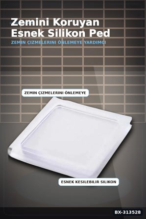 Kaydırmaz Silikon Masa Koltuk Koruyucu Ped 4 Adet Mobilya Beyaz Eşya İçin BX-313528