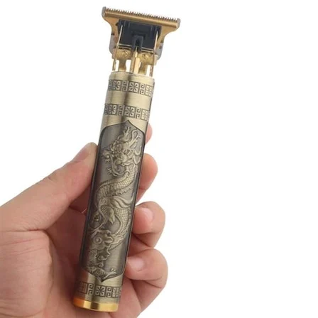 Vintage Görünümlü Güçlü 4 Farklı Başlıklı Usb Şarjlı Manuel Tıraş Makinası Bx40