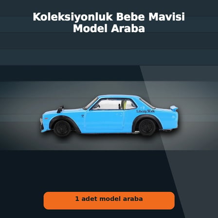 1/64 Ölçekli Baby Blue Nissan LB Works HAKOSUKA Diecast Koleksiyon Model Araba
