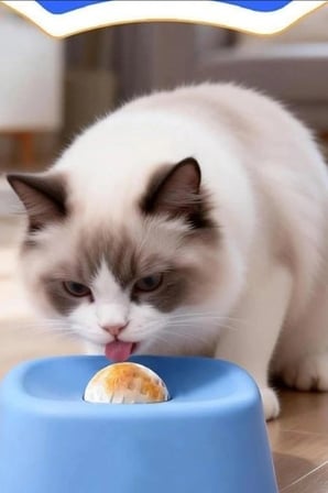 Top Mekanizmalı Sıvı Mama Kabı - Büyük Yavaş Yeme Kabı, Kedi Köpek Püre İçin BX-313493