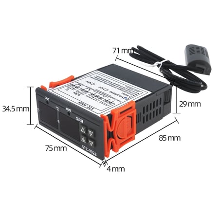 Stc-3028 Dijital Sıcaklık Nem Ölçer 110-220v 10a Termostat