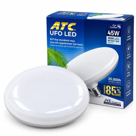 45w E27 Ufo Tipi Led Lamba Ampul 6500k - 3600lümen Bx40