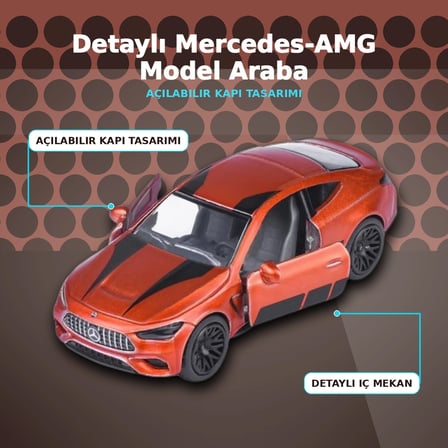 Resmi Lisanslı 7.5 cm Mercedes-AMG Mini Model Araba - 1 Adet, Koleksiyonluk Oyuncak BX-313313