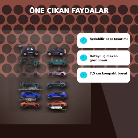 Resmi Lisanslı 7.5 cm Mercedes-AMG Mini Model Araba - 1 Adet, Koleksiyonluk Oyuncak BX-313313