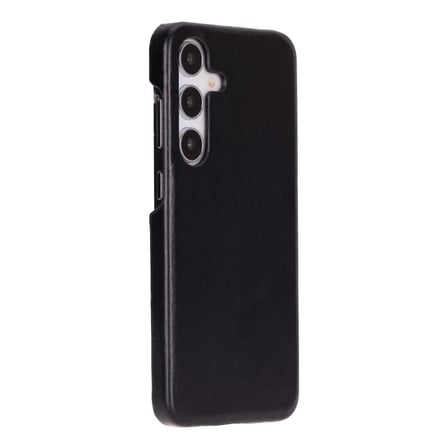 Samsung Galaxy S25 Plus Uyumlu, Hakiki Deri, El Yapımı Arka Kapak, Kömür Siyah