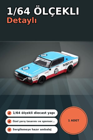 Detaylı 1/64 Diecast Nissan Skyline Kenmeri Liberty Walk Yarış Arabası Modeli BX-313382