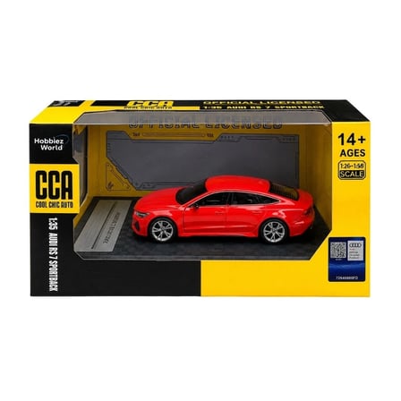 Metal Şasi 1/32 Audi RS 7 Sportback Model Araba - Tek Kutu, Vitrin Koleksiyon BX-313411