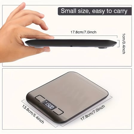 Dijital Mutfak Terazisi Paslanmaz Çelik Elektronik Lcd Ağırlık 5 Kg Ölçeklii Pişirme Ölçü Aleti