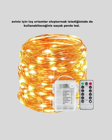 Romantik Ambiyans İçin Uzaktan Kumandalı Günışığı Peri Led Yeni Nesil