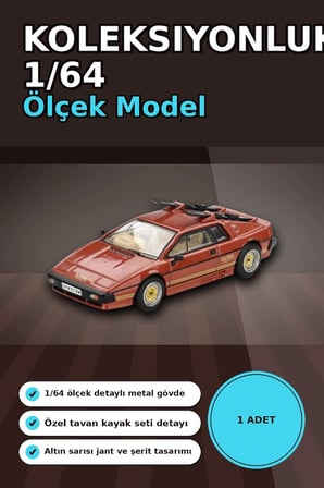 Blister Paketli 1/64 Ölçek Lotus Esprit Turbo Diecast Model Araba - For Your Eyes Only BX-313362