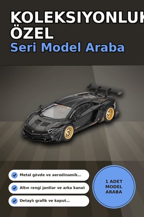 Metal Gövdeli 1/64 Ölçek Lamborghini Aventador Model Araba - Koleksiyonluk Tekli Paket BX-313363