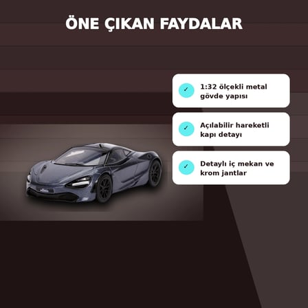 1:32 Ölçekli 13.5 cm Die-Cast Metal Hızlı Öfkeli Lisanslı Model Araba Açılır Kapılı